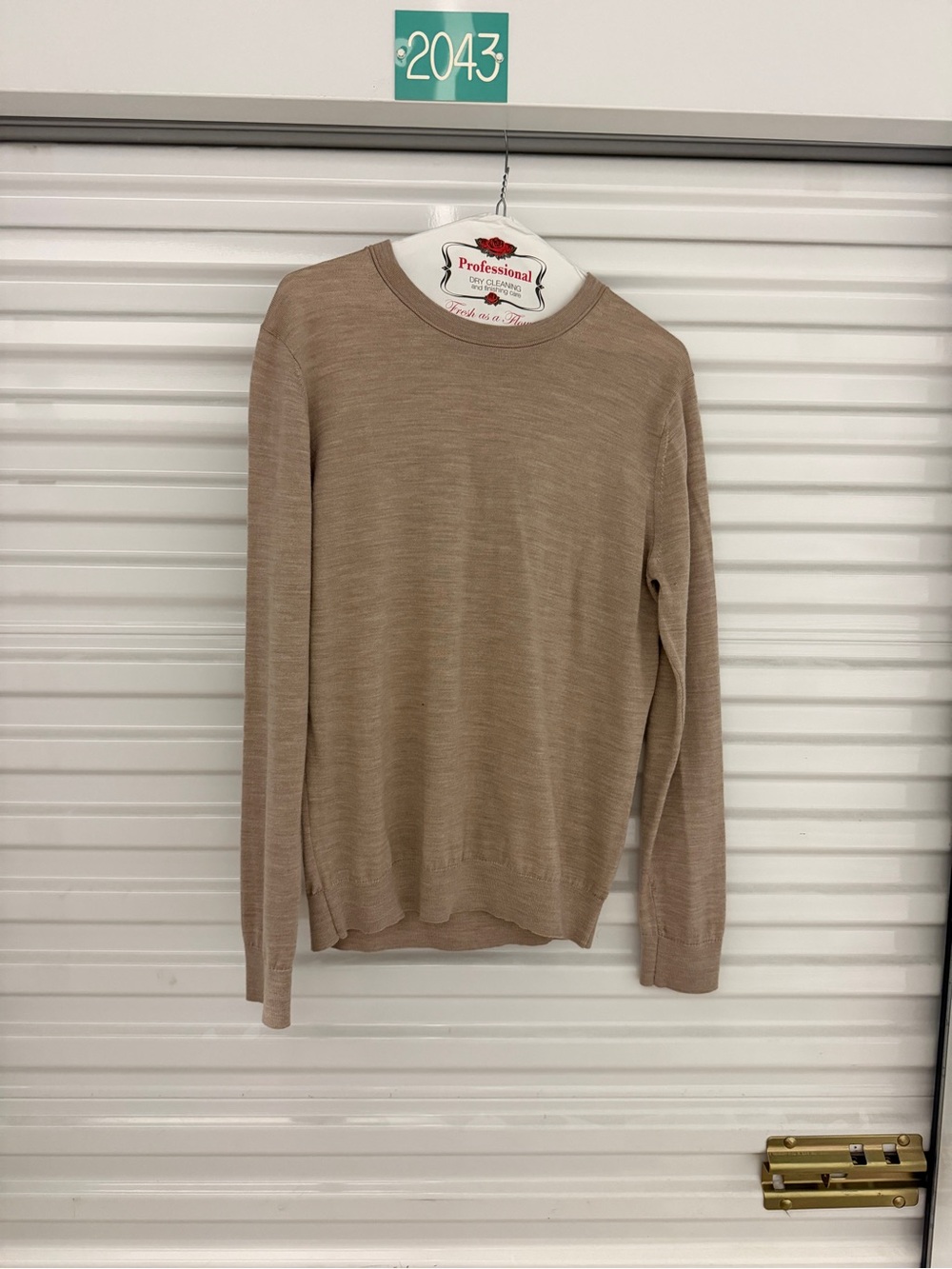 Reiss Men's Crewneck Sweater in Light Beige